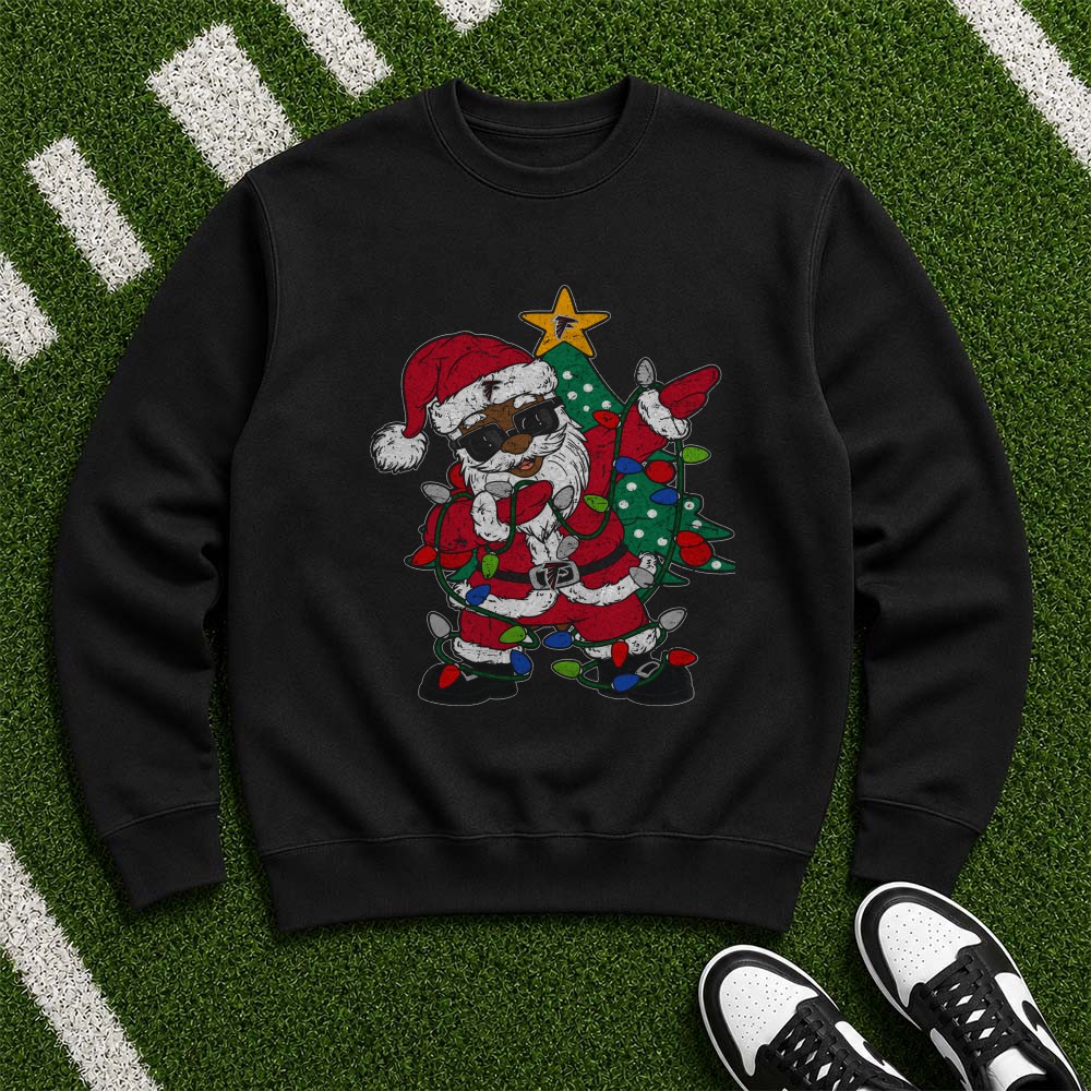 African American Santa Claus Christmas Lights Funny Atlanta Falcons NFL T-Shirt African American Santa Claus Christmas Lights Funny Atlanta Falcons NFL T-Shirt
