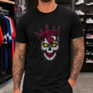 Arizona Cardinals King Skull Crown T-Shirt