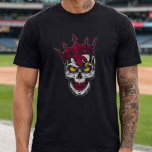 Arizona Cardinals King Skull Crown T-Shirt