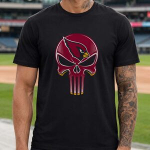 Arizona Cardinals Punisher Skull T-Shirt