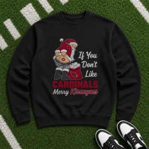 Arizona Cardinals Santa Merry Kiss my Ass Funny Christmas T-Shirt