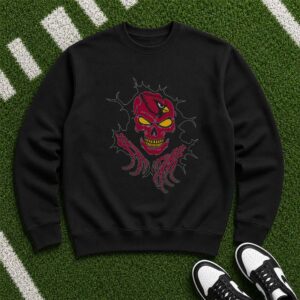 Arizona Cardinals Skull Ripping Halloween T-Shirt