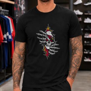 Arizona Cardinals Skull Ripping Skeleton Hands T-Shirt