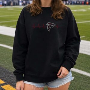 Atlanta Falcons Heartbeat EKG Football Fan T-Shirt