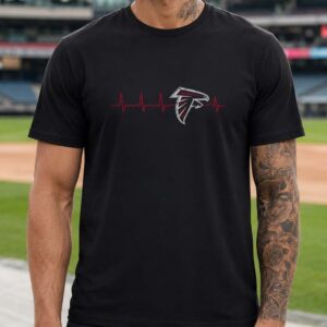 Atlanta Falcons Heartbeat EKG Football Fan T-Shirt