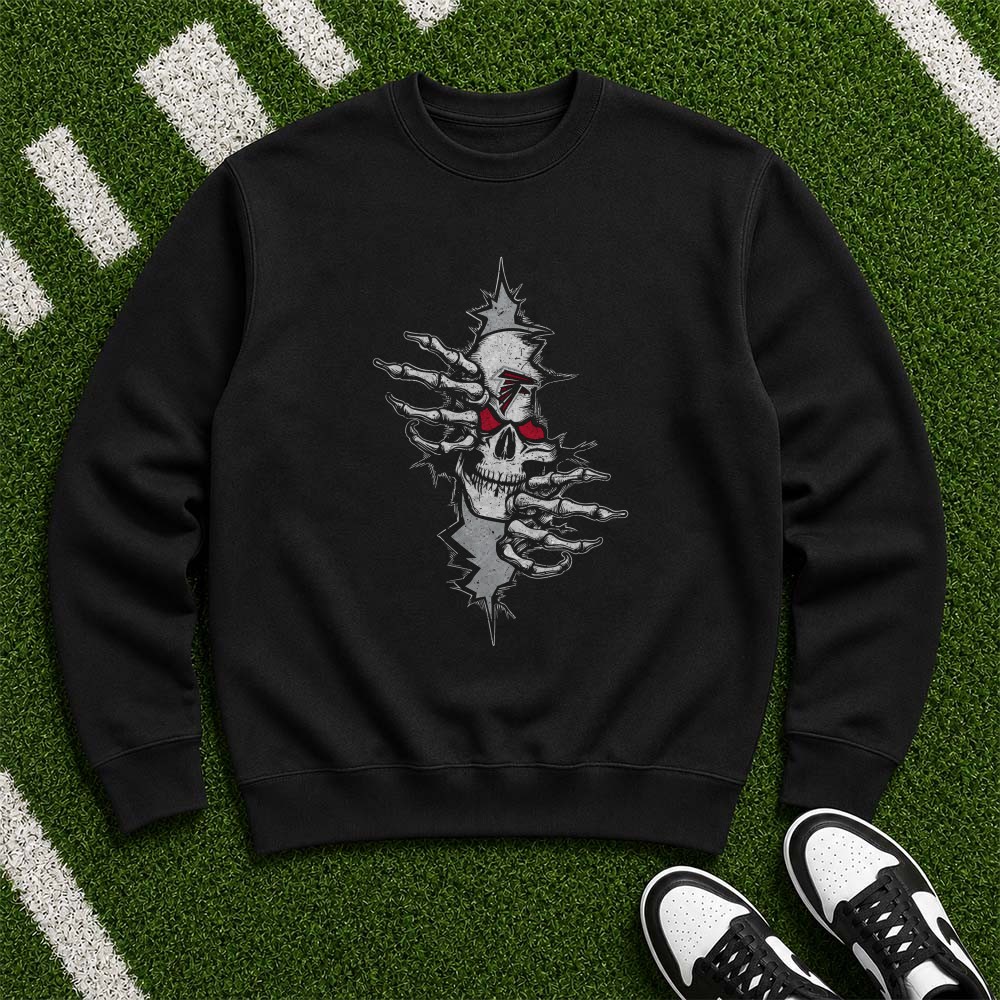 Atlanta Falcons Skull Skeleton Hand Ripping Through Football Fan T-Shirt Atlanta Falcons Skull Skeleton Hand Ripping Through Football Fan T-Shirt