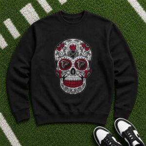 Atlanta Falcons Sugar Skull Day Of The Dead Football Fan T-Shirt