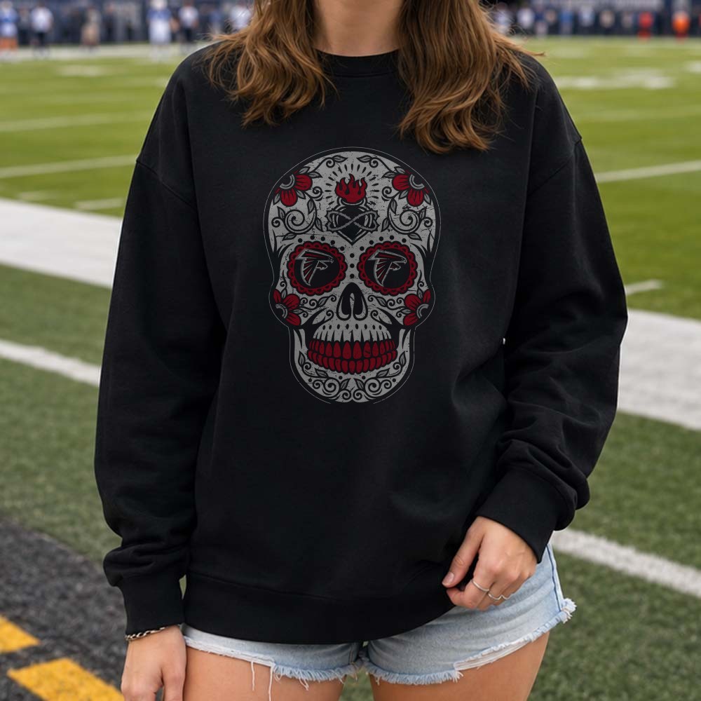 Atlanta Falcons Sugar Skull Day Of The Dead Football Fan T-Shirt Atlanta Falcons Sugar Skull Day Of The Dead Football Fan T-Shirt