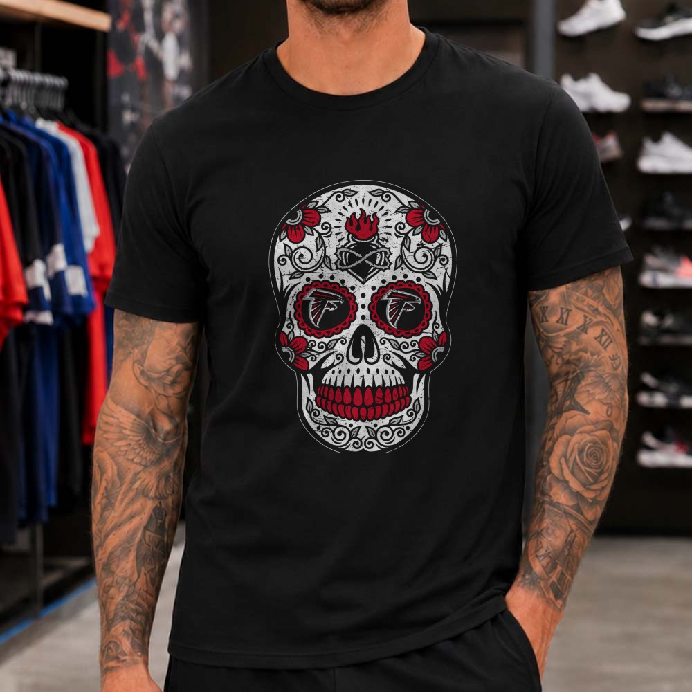 Atlanta Falcons Sugar Skull Day Of The Dead Football Fan T-Shirt Atlanta Falcons Sugar Skull Day Of The Dead Football Fan T-Shirt