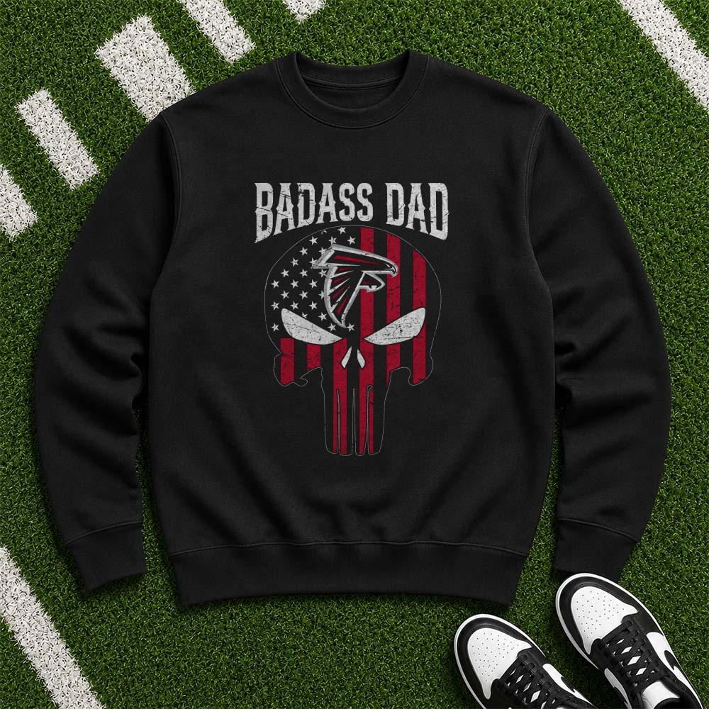 Badass Dad Punisher Skull Atlanta Falcons American Flag Father’s Day T-Shirt Badass Dad Punisher Skull Atlanta Falcons American Flag Father’s Day T-Shirt