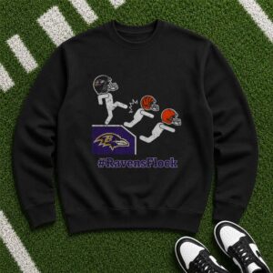 Baltimore Ravens Kicking Bengals Browns #RavensFlock AFC North Rivalry T-Shirt