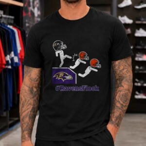 Baltimore Ravens Kicking Bengals Browns #RavensFlock AFC North Rivalry T-Shirt