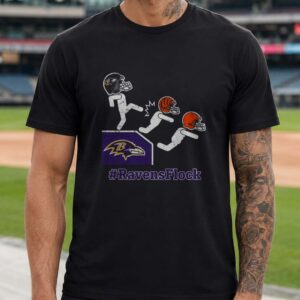 Baltimore Ravens Kicking Bengals Browns #RavensFlock AFC North Rivalry T-Shirt
