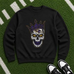 Baltimore Ravens Skull Crown King Football Loyal Supporter T-Shirt