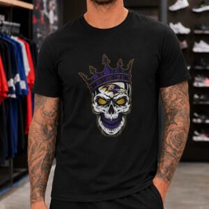 Baltimore Ravens Skull Crown King Football Loyal Supporter T-Shirt