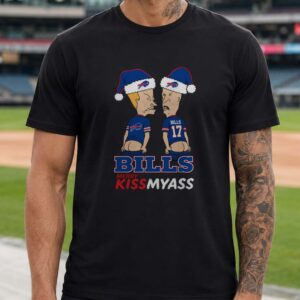 Beavis And Butt-Head Christmas Merry Kissmyass Funny Buffalo Bills Fan T-Shirt