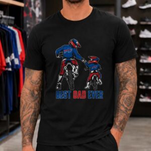 Best Dad Ever Buffalo Bills Motocross Dirt Bike Father Son Football Gift T-Shirt