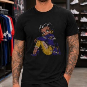 Betty Boop Baltimore Ravens Football Stylish Women Lover Gift T-Shirt