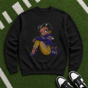 Betty Boop Baltimore Ravens Football Stylish Women Lover Gift T-Shirt