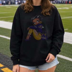 Betty Boop Baltimore Ravens Football Stylish Women Lover Gift T-Shirt
