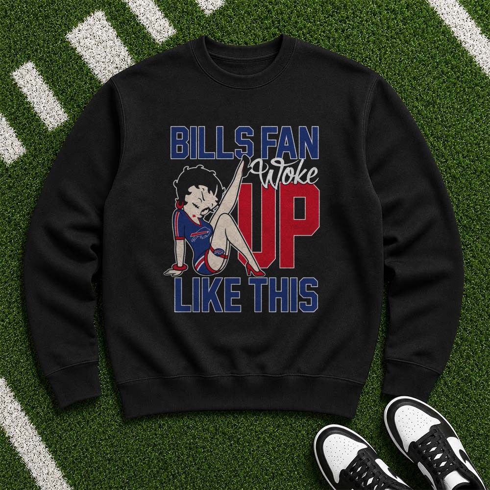 Betty Boop Bills Fan Woke Up Like This Women Buffalo Bills T-Shirt Betty Boop Bills Fan Woke Up Like This Women Buffalo Bills T-Shirt