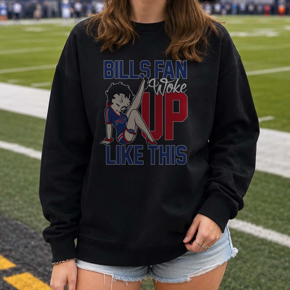 Betty Boop Bills Fan Woke Up Like This Women Buffalo Bills T-Shirt Betty Boop Bills Fan Woke Up Like This Women Buffalo Bills T-Shirt