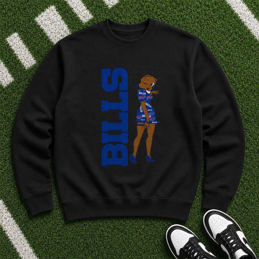 Betty Boop Buffalo Bills Football Women Stylish Supporter T-Shirt Betty Boop Buffalo Bills Football Women Stylish Supporter T-Shirt