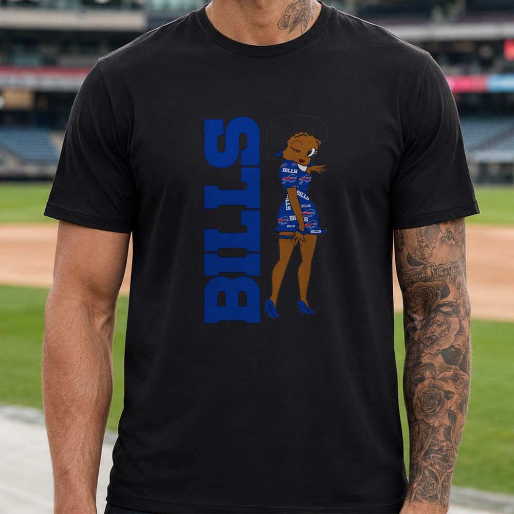 Betty Boop Buffalo Bills Football Women Stylish Supporter T-Shirt Betty Boop Buffalo Bills Football Women Stylish Supporter T-Shirt