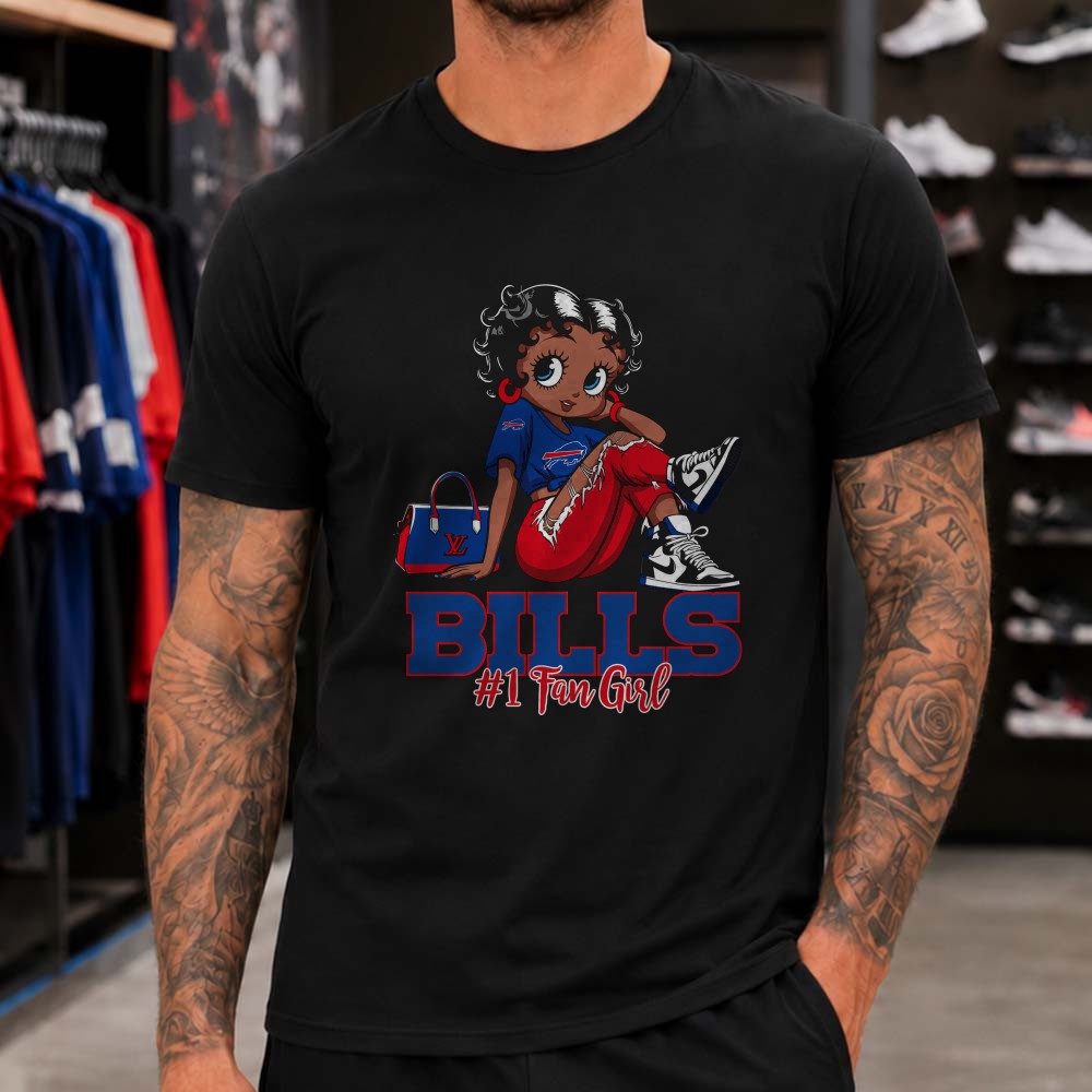 Betty Boop Buffalo Bills Number 1 Fan Girl Louis Vuitton Sneakers Women T-Shirt Betty Boop Buffalo Bills Number 1 Fan Girl Louis Vuitton Sneakers Women T-Shirt