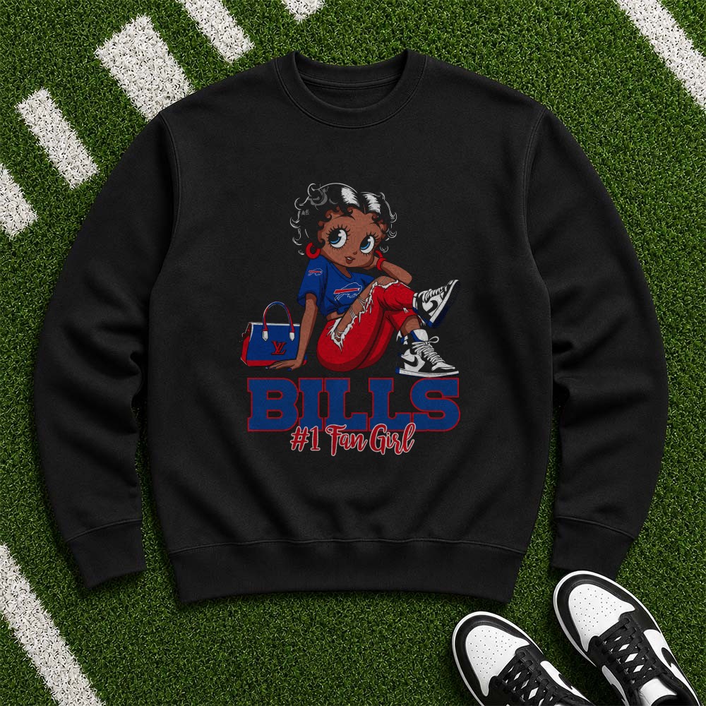 Betty Boop Buffalo Bills Number 1 Fan Girl Louis Vuitton Sneakers Women T-Shirt Betty Boop Buffalo Bills Number 1 Fan Girl Louis Vuitton Sneakers Women T-Shirt