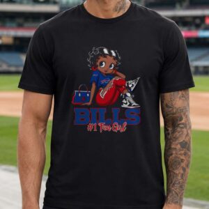 Betty Boop Buffalo Bills Number 1 Fan Girl Louis Vuitton Sneakers Women T-Shirt