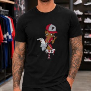 Betty Boop Christmas I Love Atlanta Falcons NFL Fan T-Shirt