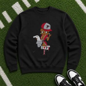 Betty Boop Christmas I Love Atlanta Falcons NFL Fan T-Shirt