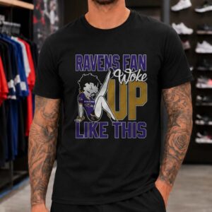 Betty Boop Ravens Fan Woke Up Like This Women Baltimore Ravens T-Shirt