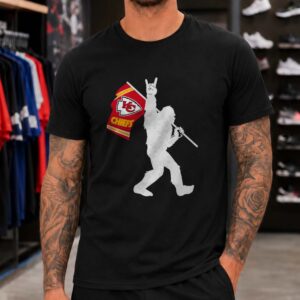 Bigfoot Kansas City Chiefs Flag Shirt