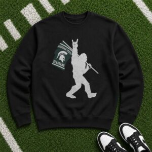 Bigfoot Michigan State Spartans Flag Shirt