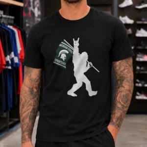 Bigfoot Michigan State Spartans Flag Shirt