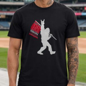 Bigfoot Nebraska Cornhuskers Flag Shirt