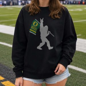 Bigfoot Oregon Ducks Flag Shirt