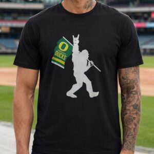 Bigfoot Oregon Ducks Flag Shirt