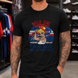 Bills Girl Classy Sassy And A Bit Smart Assy Blonde Pin-Up Women Buffalo Bills T-Shirt