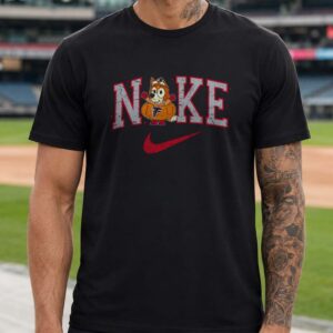 Bingo Bluey Pumpkin Halloween Atlanta Falcons Football Fan T-Shirt