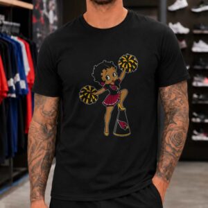 Black Betty Boop Arizona Cardinals Cheerleader T-Shirt