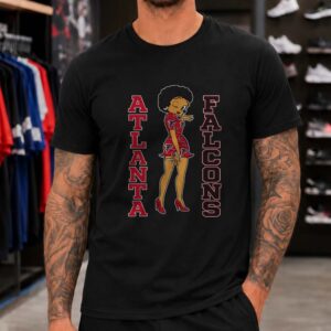 Black Betty Boop Atlanta Falcons Football Fan Women T-Shirt