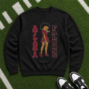 Black Betty Boop Atlanta Falcons Football Fan Women T-Shirt