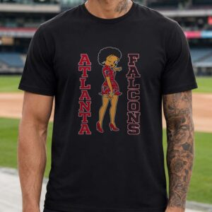 Black Betty Boop Atlanta Falcons Football Fan Women T-Shirt