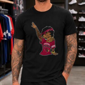 Black Betty Boop Dabbing Arizona Cardinals Tattoo T-Shirt