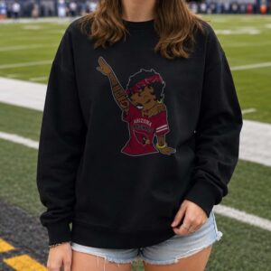 Black Betty Boop Dabbing Arizona Cardinals Tattoo T-Shirt