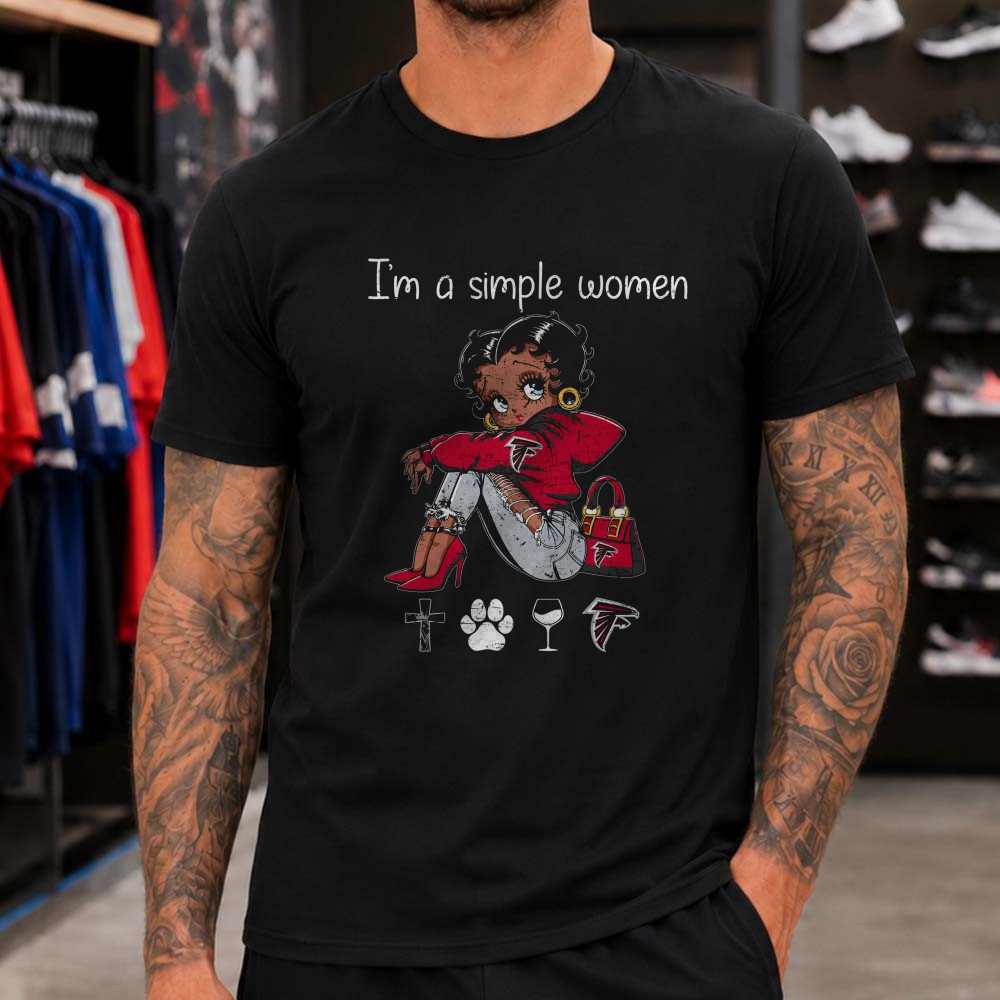 Black Betty Boop I’m A Simple Woman Atlanta Falcons Football Fan T-Shirt Black Betty Boop I’m A Simple Woman Atlanta Falcons Football Fan T-Shirt