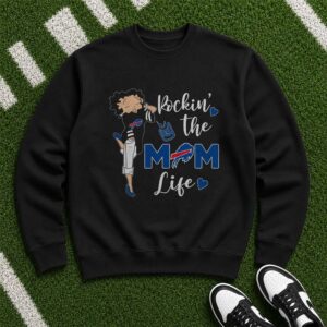 Black Betty Boop I'm A Simple Women Cross Dog Paw Wine African American Women Buffalo Bills T-Shirt (2)